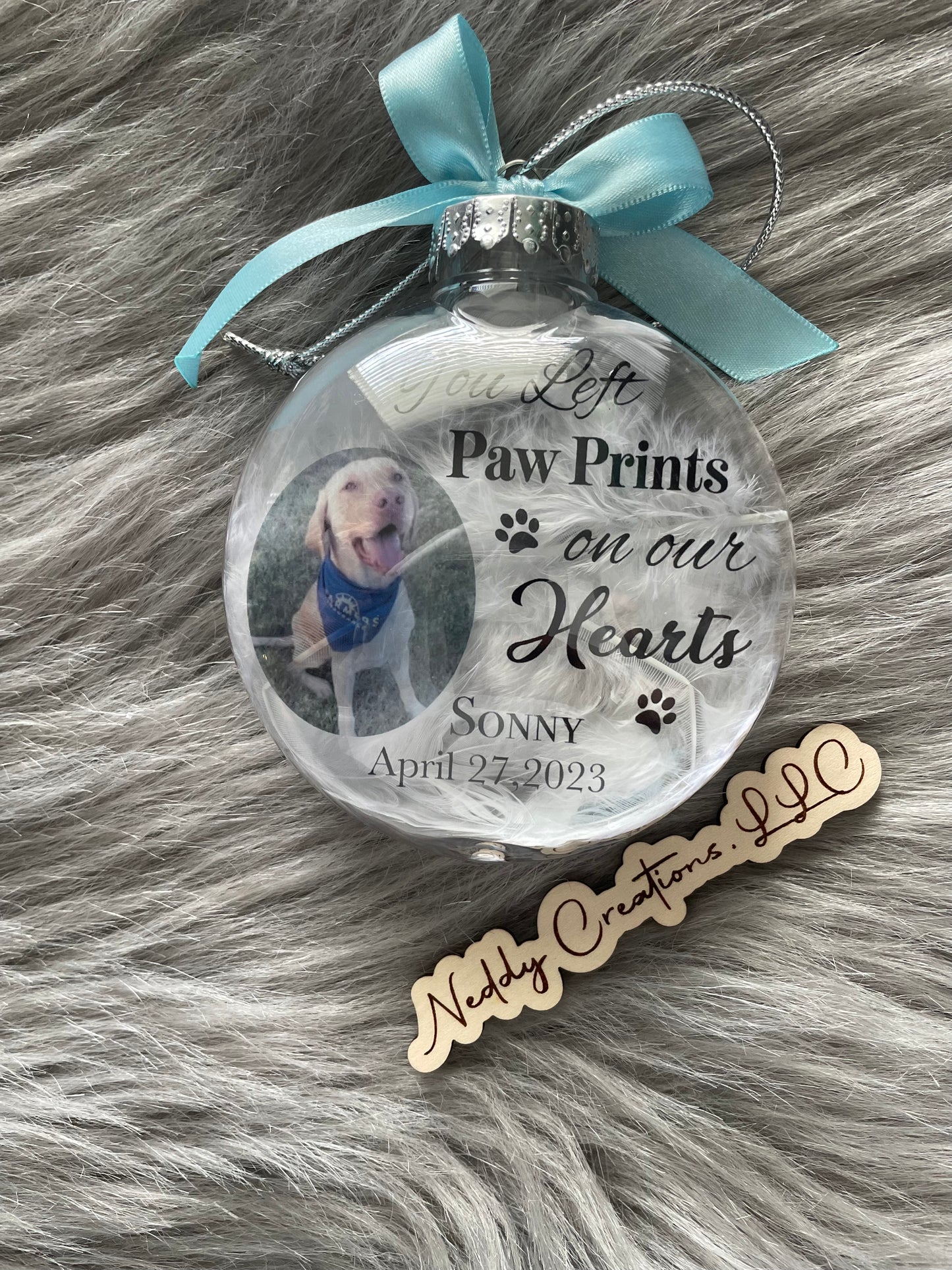 “Paw Prints" Memorial/Keepsake Ornament