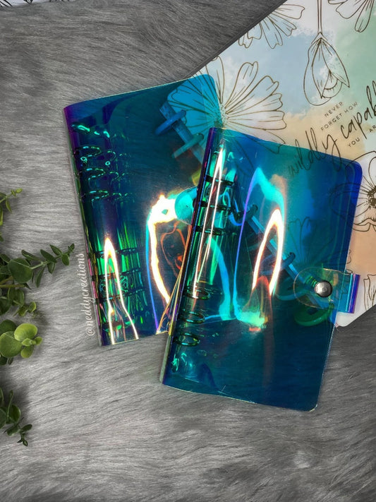 A6 Transparent Holographic Budget Binder