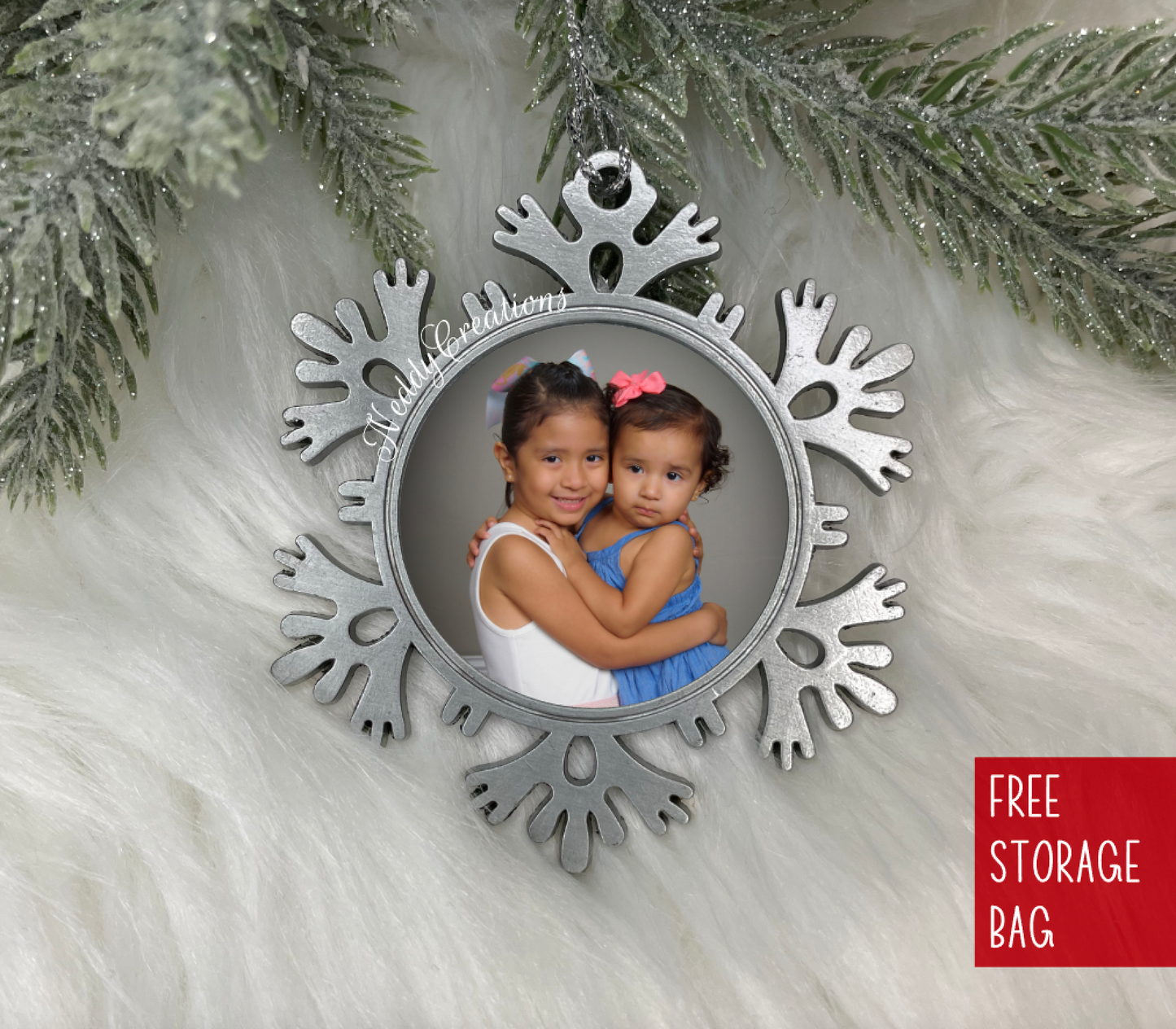 Personalized Snowflake Photo Ornament