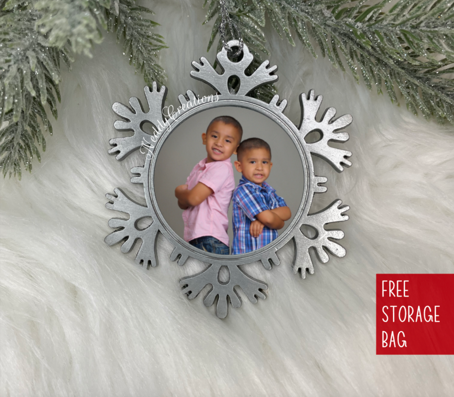 Personalized Snowflake Photo Ornament