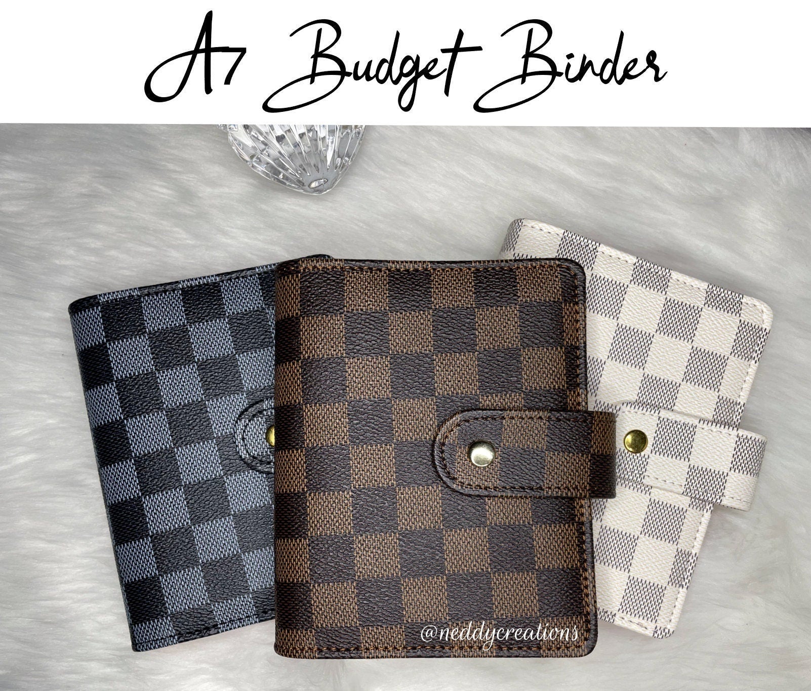 A7 Budget Binder, Luxury Budget Binder, A7 Binder Wallet, Checkered Budget Binder, Budget Cash Envelope, Custom Budget Binder, Mini Binder