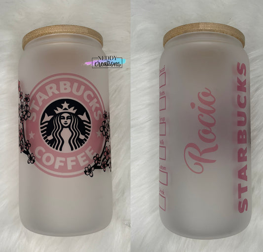 Starbucks Pink with Blossoms